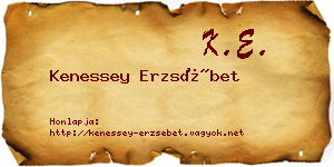 Kenessey Erzsébet névjegykártya