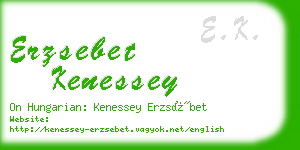 erzsebet kenessey business card